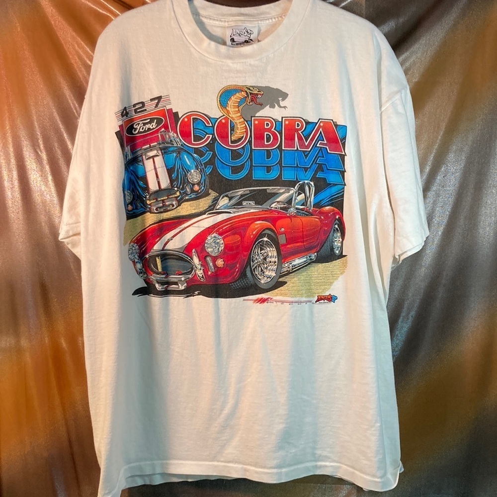 Vintage 90’s 427 ford cobra t-shirt 1991 XL 48” waist‎ 46” chest 204.